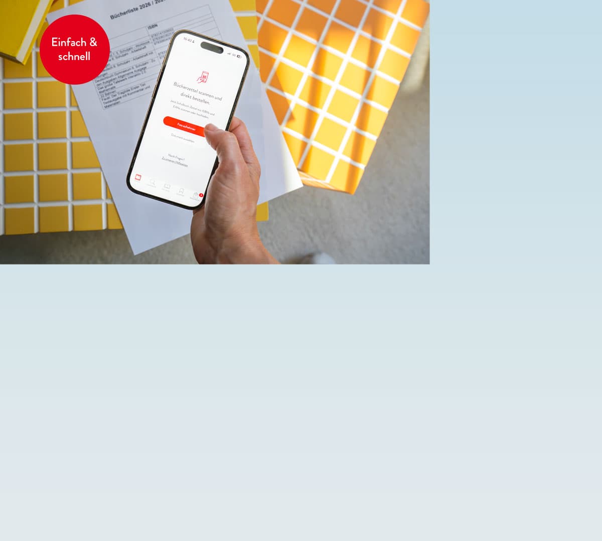 Schulbuchscanner - neu in der Hugendubel App