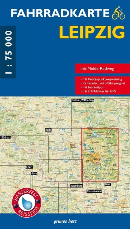 Leipzig 1 : 75 000 Fahrradkarte