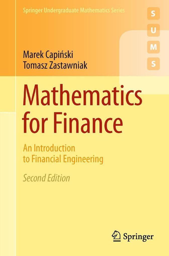 Mathematics for Finance: An Introduction to Financial Engineering