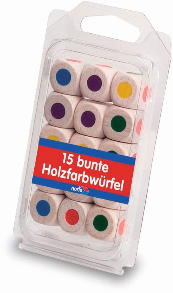 15 Holz Farbwürfel