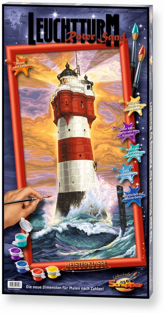 Schipper Malen-nach-Zahlen - Meisterklasse Hochformat - Leuchtturm Roter Sand
