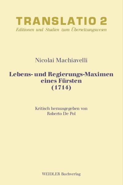 Lebens- und Regierungs-Maximen eines Fürsten (1714)