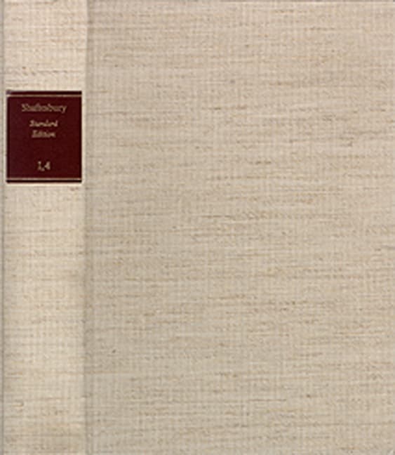 Shaftesbury (Anthony Ashley Cooper): Standard Edition / I. Works: Aesthetics. Band 4: Printed Notes to the 'Characteristicks' u.a.: Anmerkungen zu den 'Characteristicks'; Shaftesbury's Index to the 'Characteristicks'; Latin Authors quoted in the 'Characteristicks' / Übersetzung der lateinischen Zitate in den 'Characteristicks'.