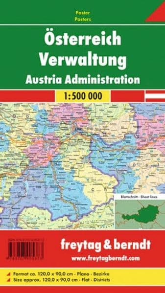 freytag & berndt Poster Österreich Verwaltung 1:500.000