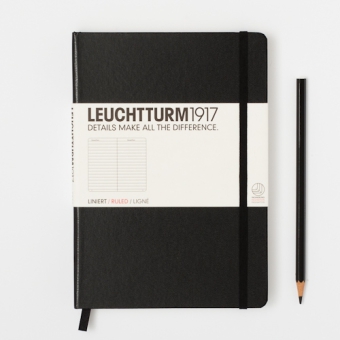 Notizbuch Medium Classic, liniert, schwarz