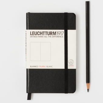 Notizbuch Pocket A6 blanko schwarz