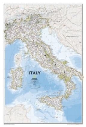 National Geographic Italy Wall Map - Classic (23.25 X 34.25 In)