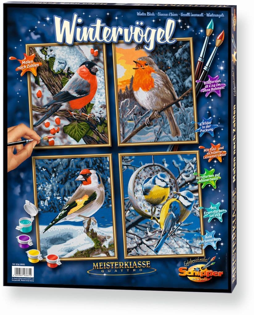 Schipper Malen nach Zahlen: Wintervögel (Quattro)