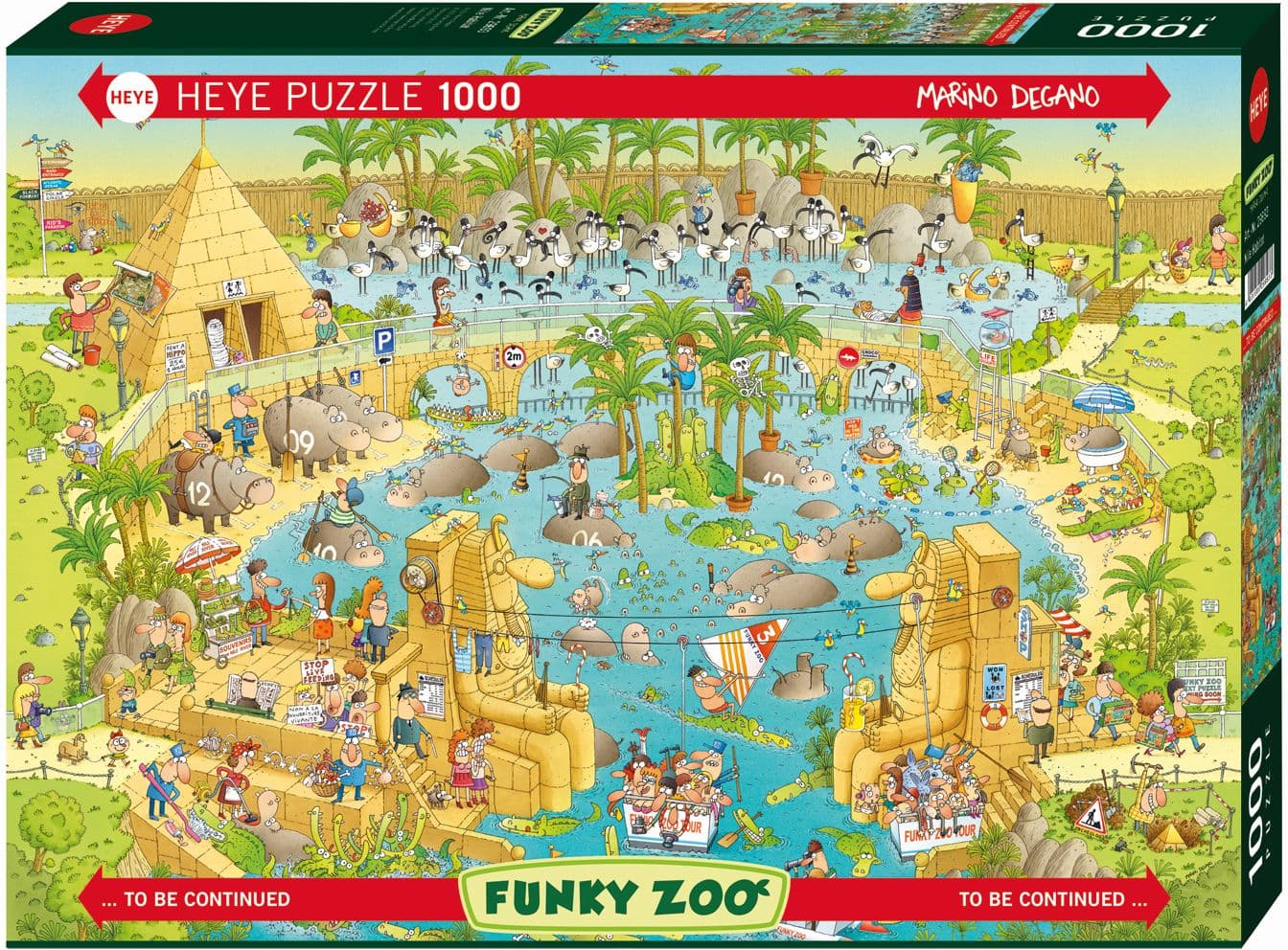 Heye - Standardpuzzle 1000 Teile - Degano Zoo Nile Habitat