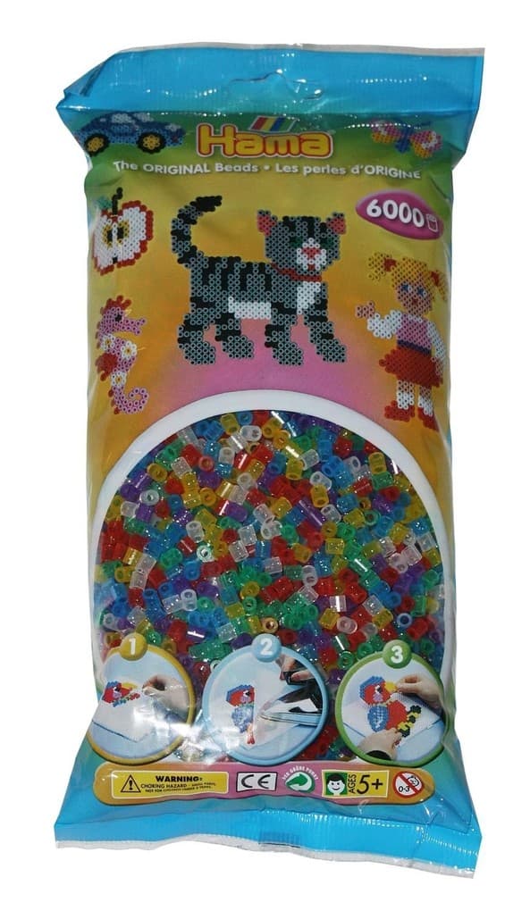 Hama - Perlenbeutel 6000 Stück Glitt