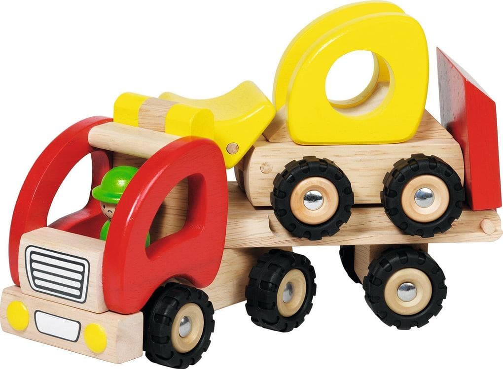 Tieflader mit Radlader