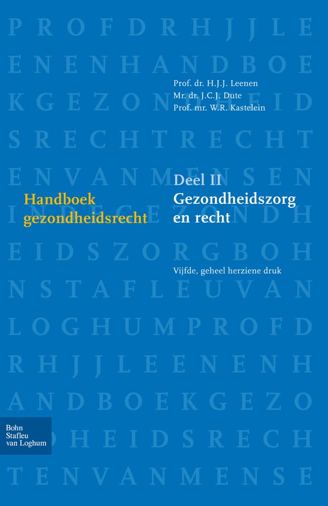 Handboek gezondheidsrecht deel II