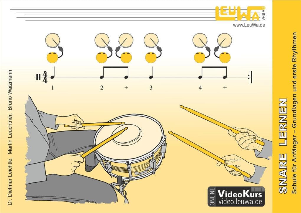 Snare lernen, Schule für Anfänger: Grundlagen und erste Rhythmen