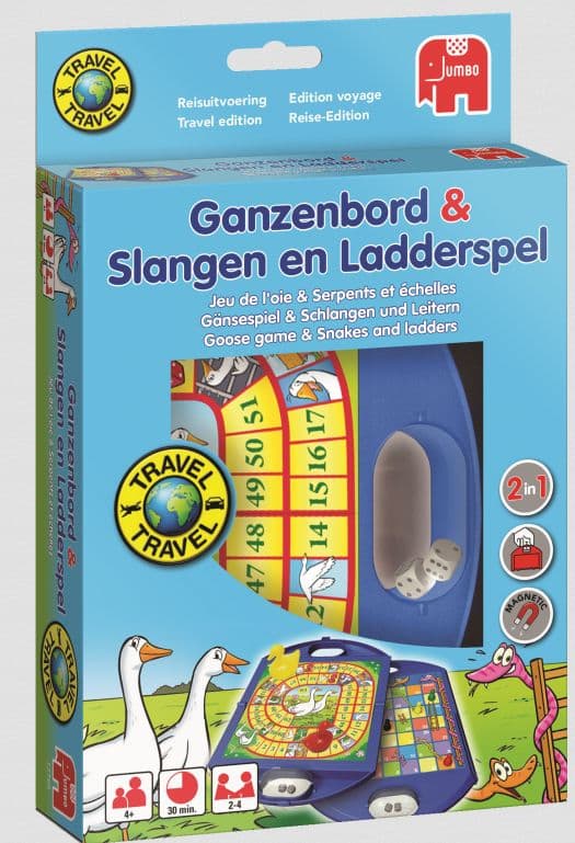 Jumbo Spiele - Gänsespiel & Schlangen und Leitern Kompaktspiel
