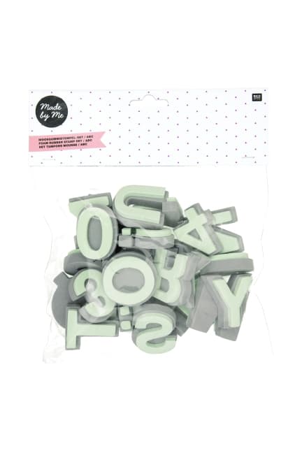 Stempelset Moosgummi Buchstaben und Zahlen Schriftart "Clarendom"