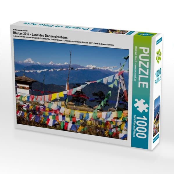 CALVENDO Puzzle Ein Motiv aus dem Kalender Bhutan 2017 - Land des Donnerdrachens | 1000 Teile Lege-Größe 64x48cm Foto-Puzzle für glückliche Stunden