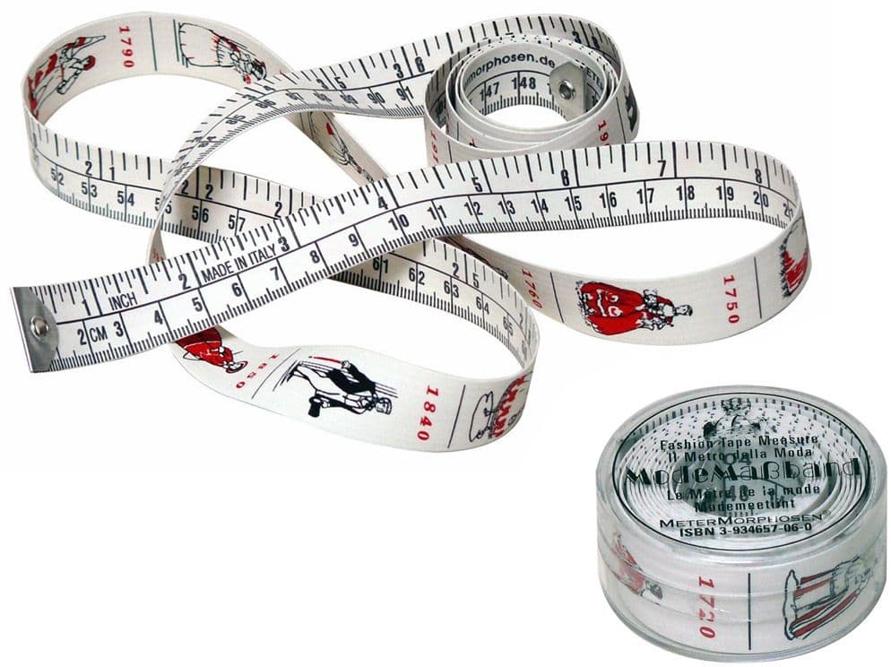 Metermorphosen - Das Modemassband - 300 Jahre Modegschichte: Durch die Modegeschichte in 30 Zeichnungen. 300 Jahre Modegeschichte auf 150 Zentimetern