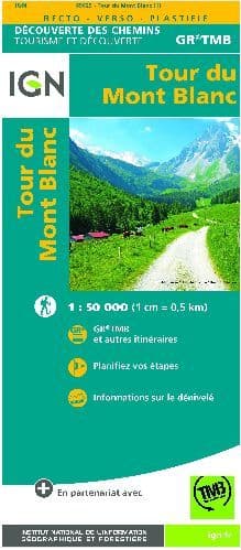 Tour du Mont Blanc 1:50 000