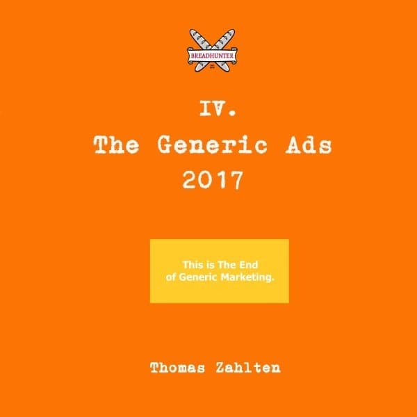 Breadhunter's Books / The Generic BREADHUNTER Ads 2017: The Coffeetable Paperback Edition