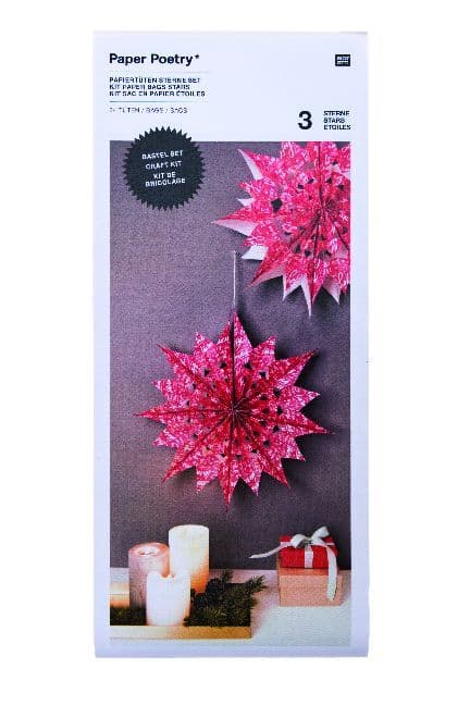 Papiertüten Sterne Set, Rot