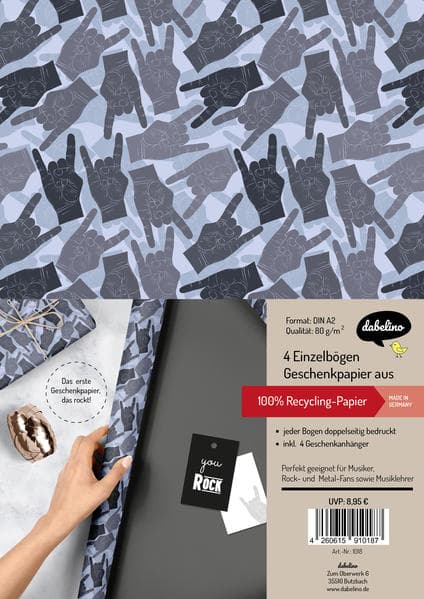 Geschenkpapier-Set You Rock
