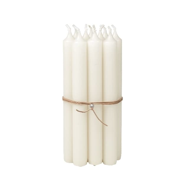 Broste copenhagen Kerze Set 10er weiß