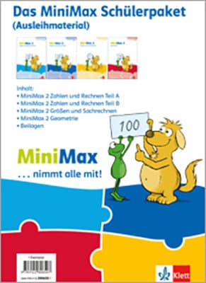 MiniMax 2. Schülerpaket (4 Themenhefte: Zahlen und Rechnen A, Zahlen und Rechnen B, Größen und Sachrechnen, Geometrie) - Ausleihmaterial Klasse 2