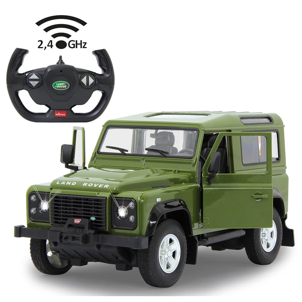 Jamara - Land Rover Defender grün Tür manuell 40MHz