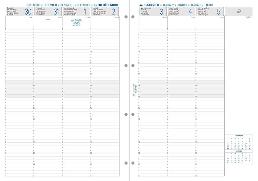 Kalender 1 Woche 2 Seiten senkrecht 2027