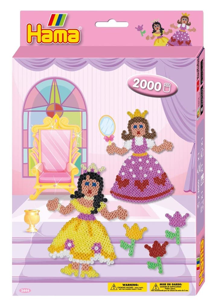 Hama 3444 - Bügelperlen, Geschenkpackung Prinzessin, 2000 Midi-Perlen und Zubehör