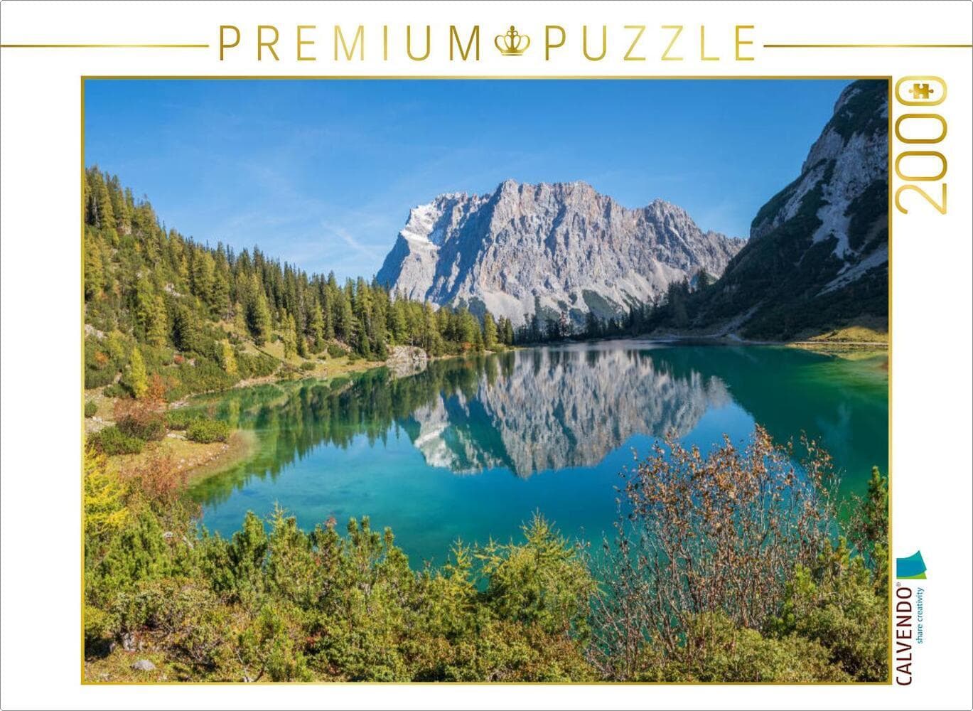 CALVENDO Puzzle Seebensee und Zugspitze 2000 Teile Puzzle quer | 2000 Teile Lege-Größe 90 × 67 cm Foto-Puzzle für glückliche Stunden