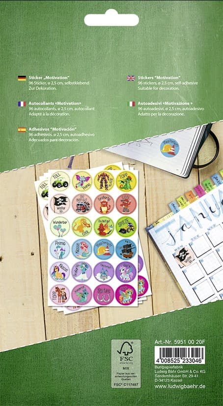 URSUS Dekorationsartikel Sticker Motivation