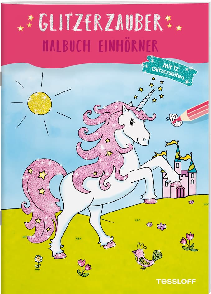 Glitzerzauber Malbuch. Einhörner