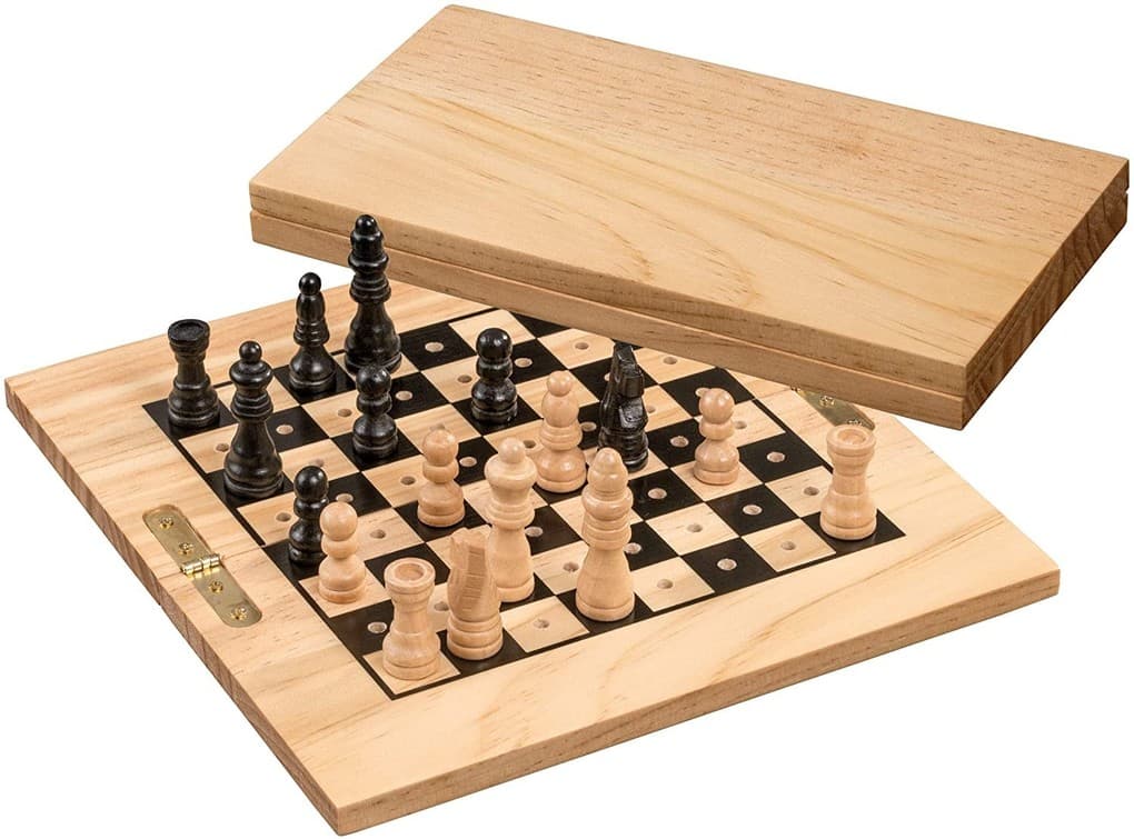 Philos 2742 - Schachkassette, Feld 19mm, Mini-Steckspiel, klappbar