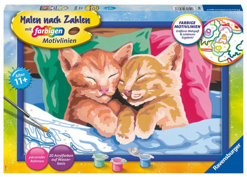 Ravensburger - Malen nach Zahlen - Verschmuste Kätzchen