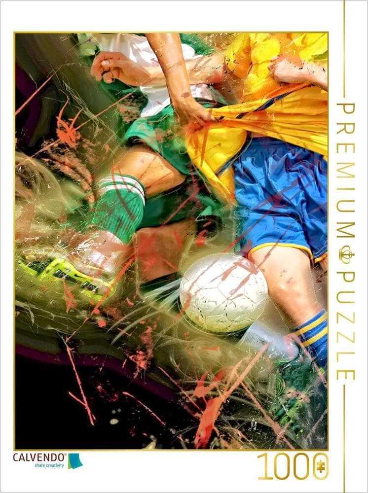 CALVENDO Puzzle Fußball | 1000 Teile Lege-Größe 64x48cm Foto-Puzzle für glückliche Stunden