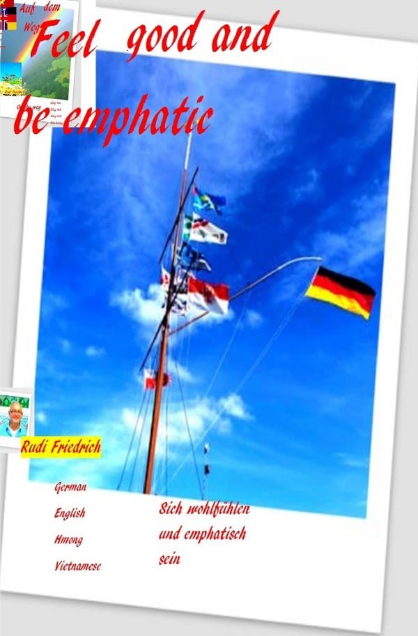 Feel good and be emphatic. Sich wohlfühlen und emphatisch sein.: He also gave away a lot. Now it started to rain too.