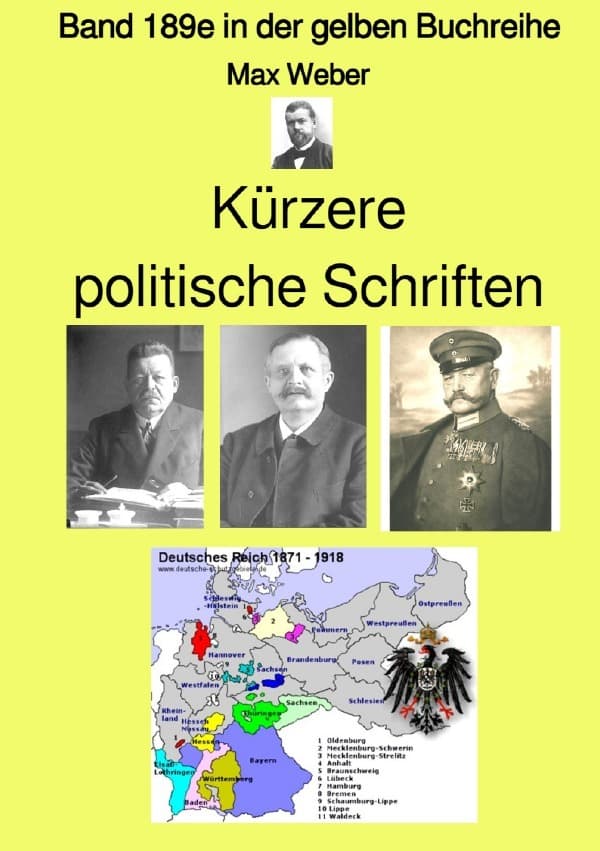 Kürzere politische Schriften - Farbe - Band 189e in der gelben Buchreihe - bei Jürgen Ruszkowski: Band 189e in der gelben Buchreihe. DE
