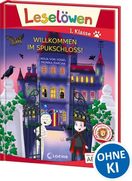 Leselöwen 1. Klasse - Willkommen im Spukschloss! (Großbuchstabenausgabe): Mit Leselernschrift ABeZeh - Erstlesebuch für Kinder ab 6 Jahren
