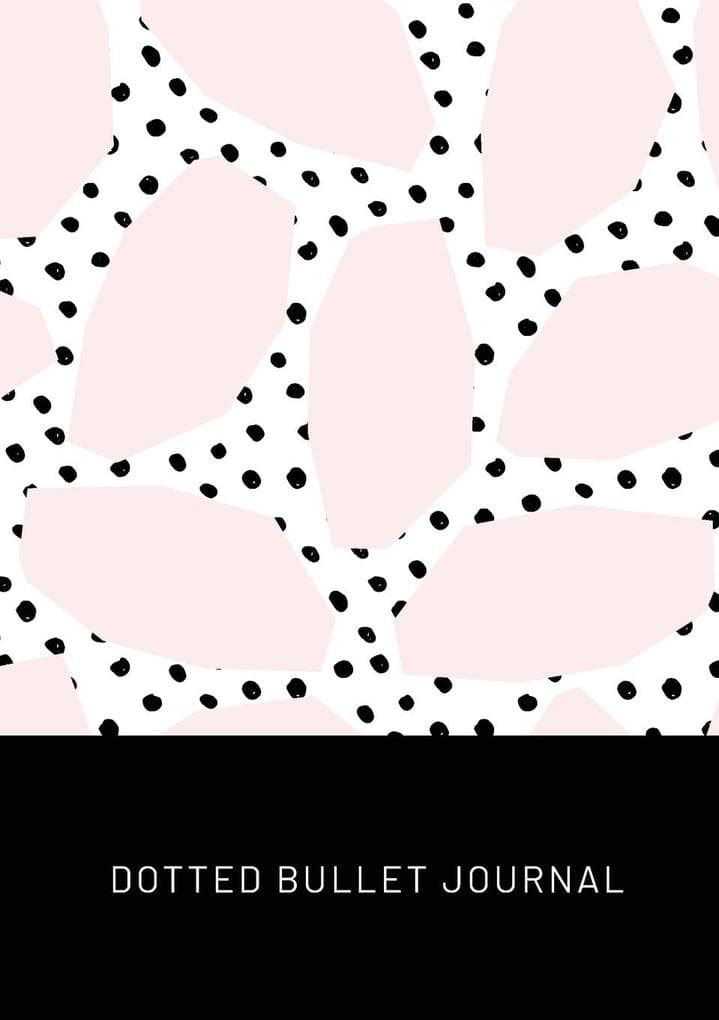 Pink Spots with Black Polka Dots - Dotted Bullet Journal