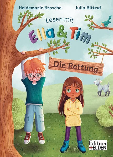Lesen mit Ella und Tim - Die Rettung: Erstlesebuch für Kinder mit einfachen Worten und Bildern