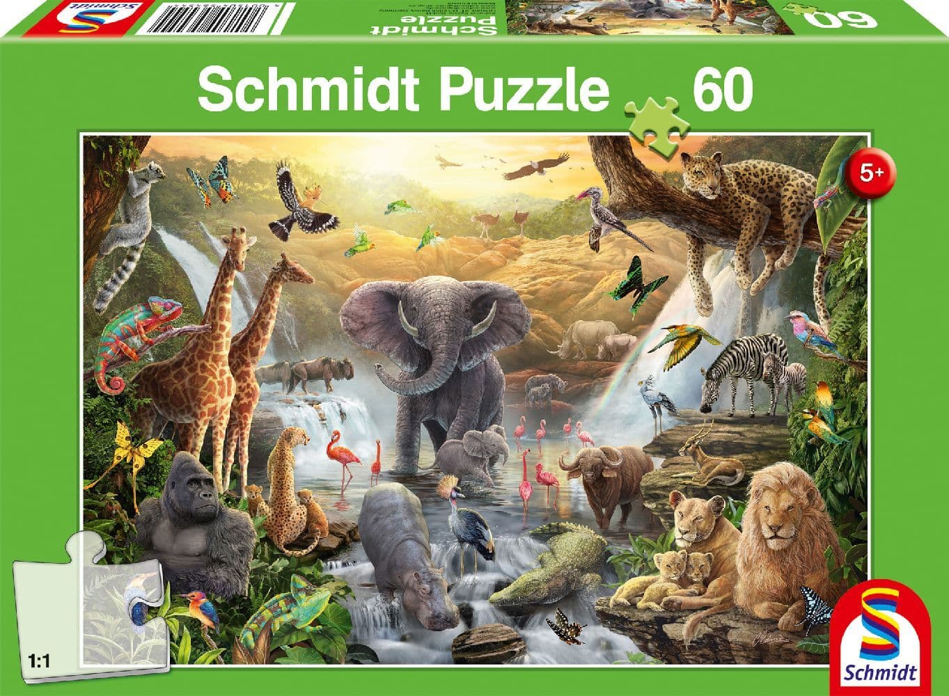 Schmidt Spiele - Tiere in Afrika, 60 Teile