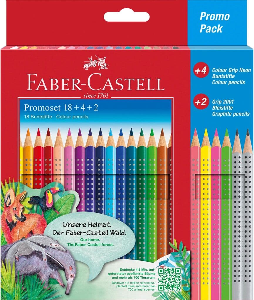 Faber-Castell Buntstifte Promoset Colour GRIP 24er Set