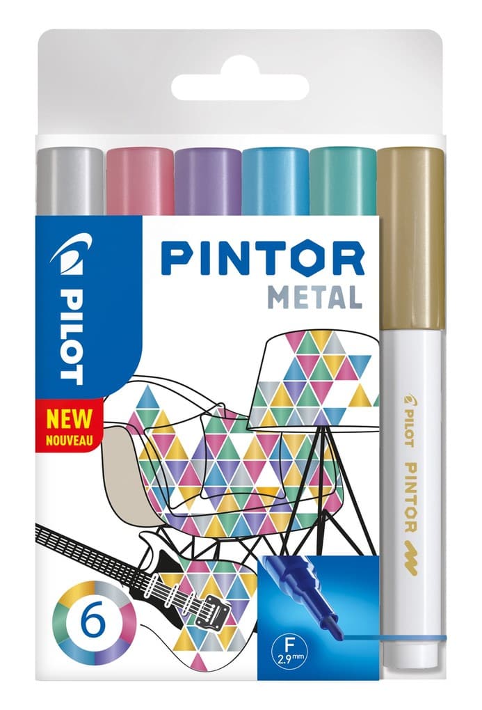 PILOT Marker Pintor Metallic fein 6er Set