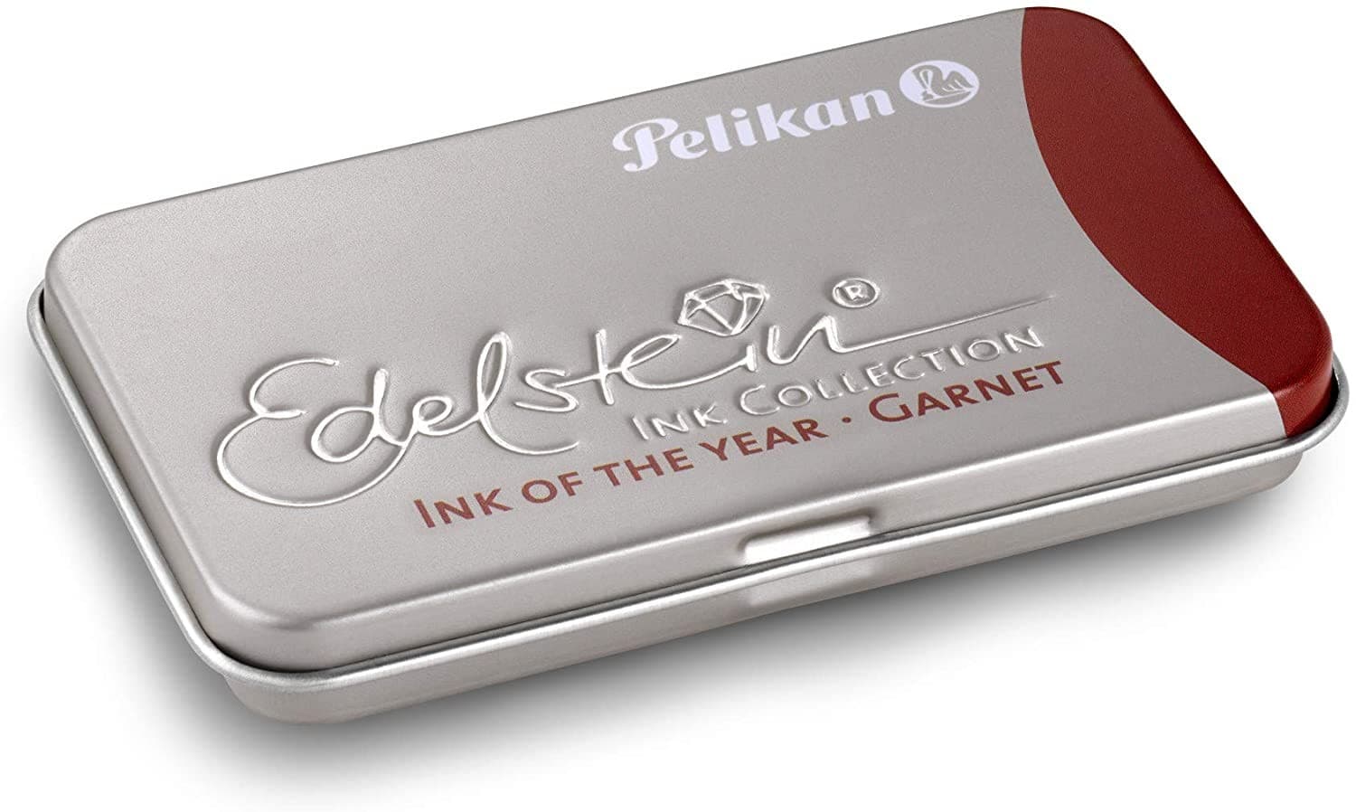 Pelikan Edelstein® Ink Collection, Ink of the Year Garnet, Rot, 6 Großraumpatronen im Metalletui