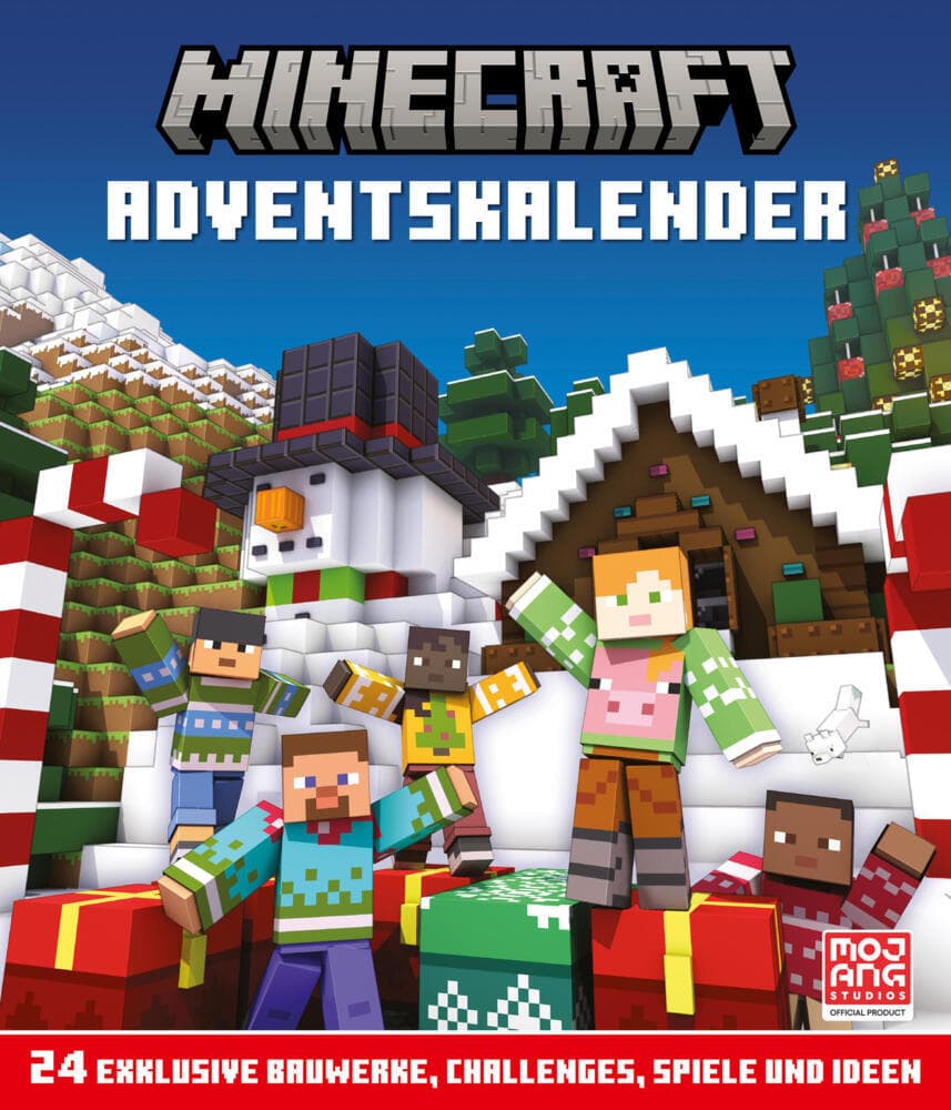 Minecraft Adventskalender. 24 exklusive Bauwerke, Challenges, Spiele und Ideen: Für große und kleine Fans des beliebten Videospiels zum Versüßen der Weihnachtszeit | Geschenk für Gamer ab 8 Jahren