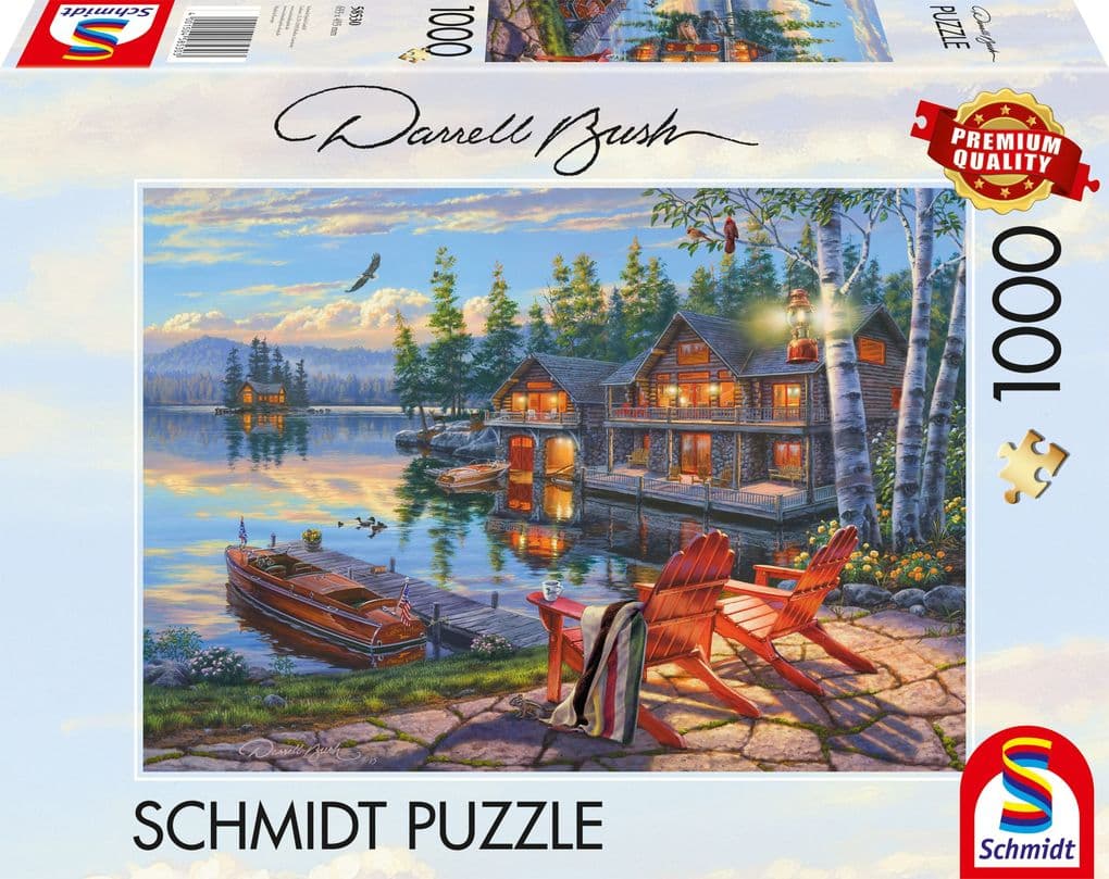 Schmidt Spiele - Darrel Bush: Seeufer am Loon Lake, New York, 1.000 Teile