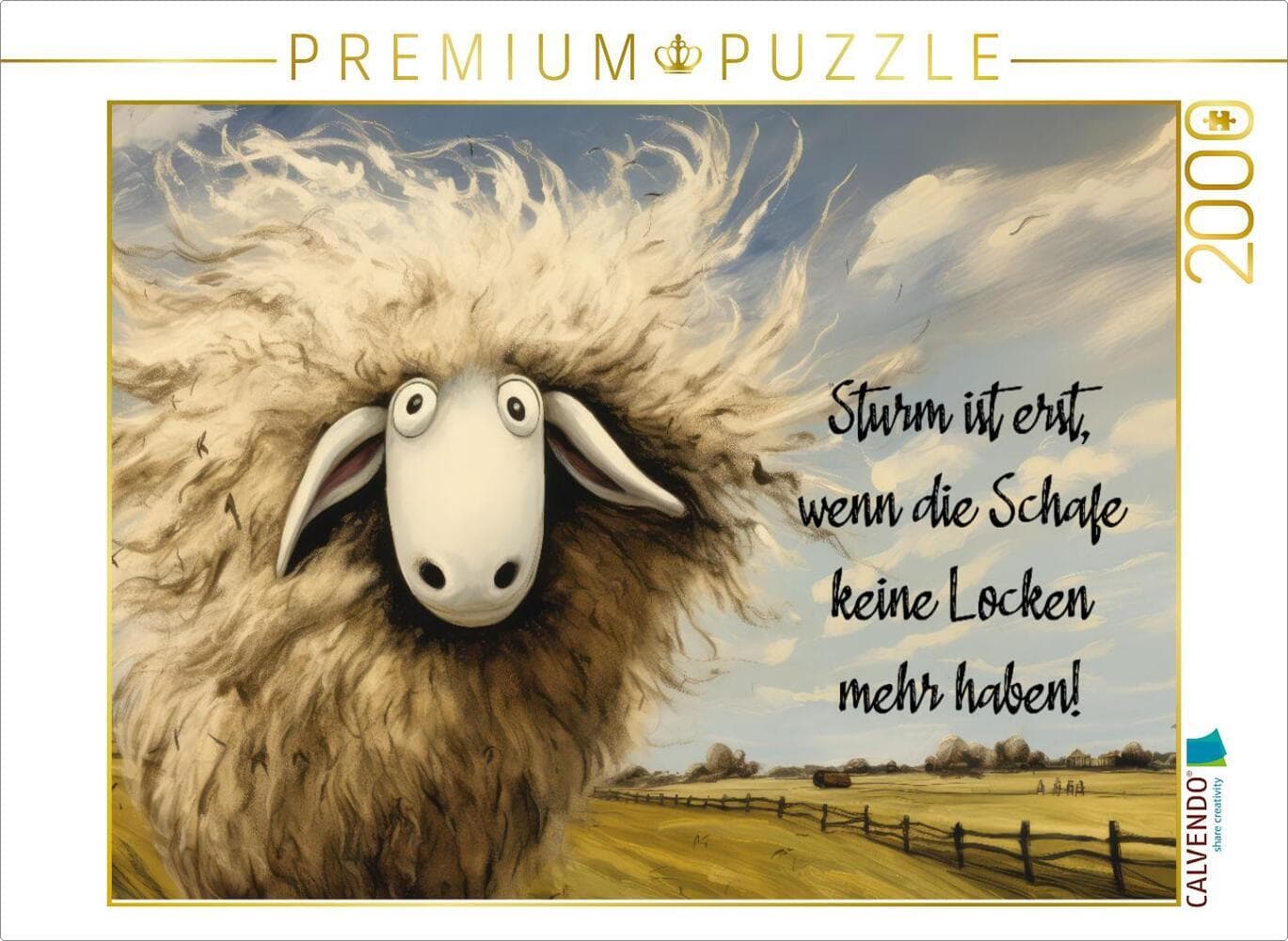 CALVENDO Puzzle Sturmschaf | 2000 Teile Lege-Größe 90x67cm Foto-Puzzle für glückliche Stunden