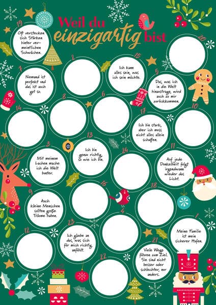 Weil du einzigartig bist Der Rubbel-Adventskalender für Mädchen