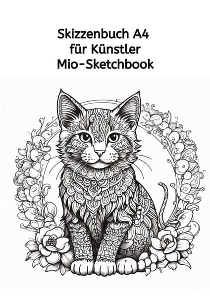 Skizzenbuch A4 für Künstler: Mio Sketchbook 100 Seiten (50 Blatt) - 297cm x 210cm Zeichenblock Papier - Skizzenblock für Skizze Bleistift: DE